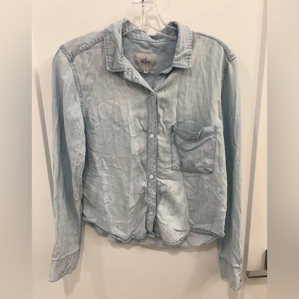 Rails Ingrid Denim Button Down in Light Vintage Size XS - Picture 2 of 16